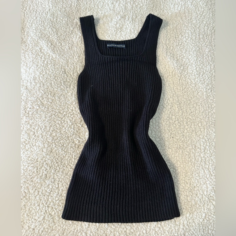 Brandy Melville Black Ribbed Tank Top